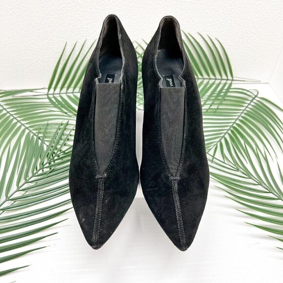 Paul Green Women's Black Suede Paul Stacia Pointed Toe Pump Heels Size 8 - Picture 4 of 13